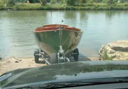 Front Towbar attached boat